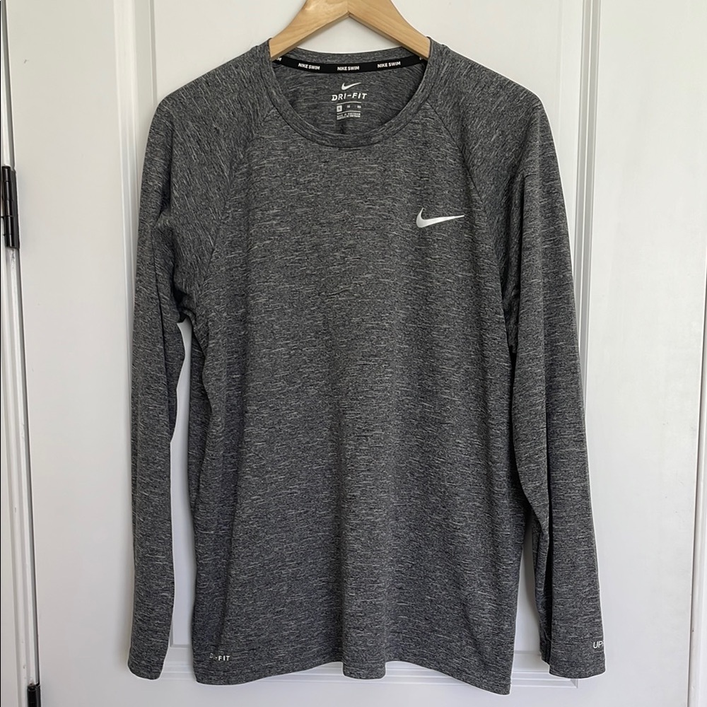 Nike Gray Men's Swim Rash Guard